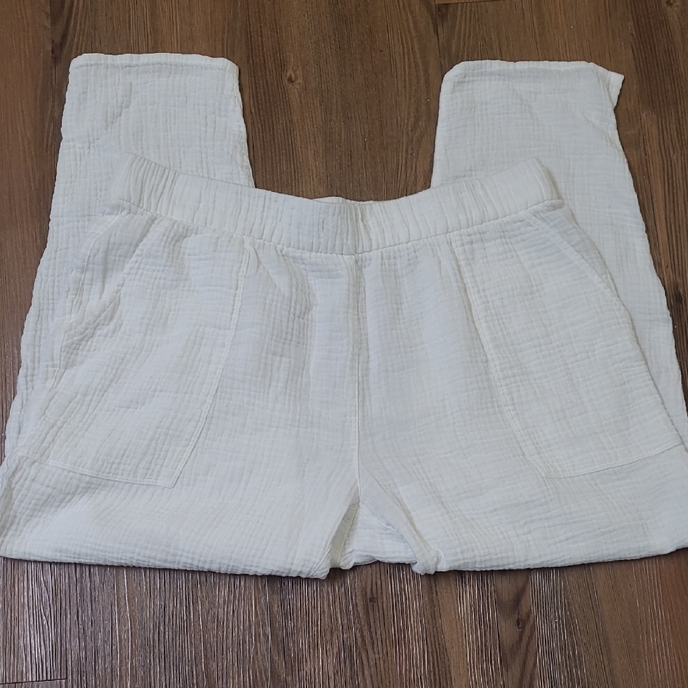 Madewell Lightspun Gauze Crop Pants